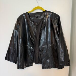 Vintage Black Wet-Look Jacket